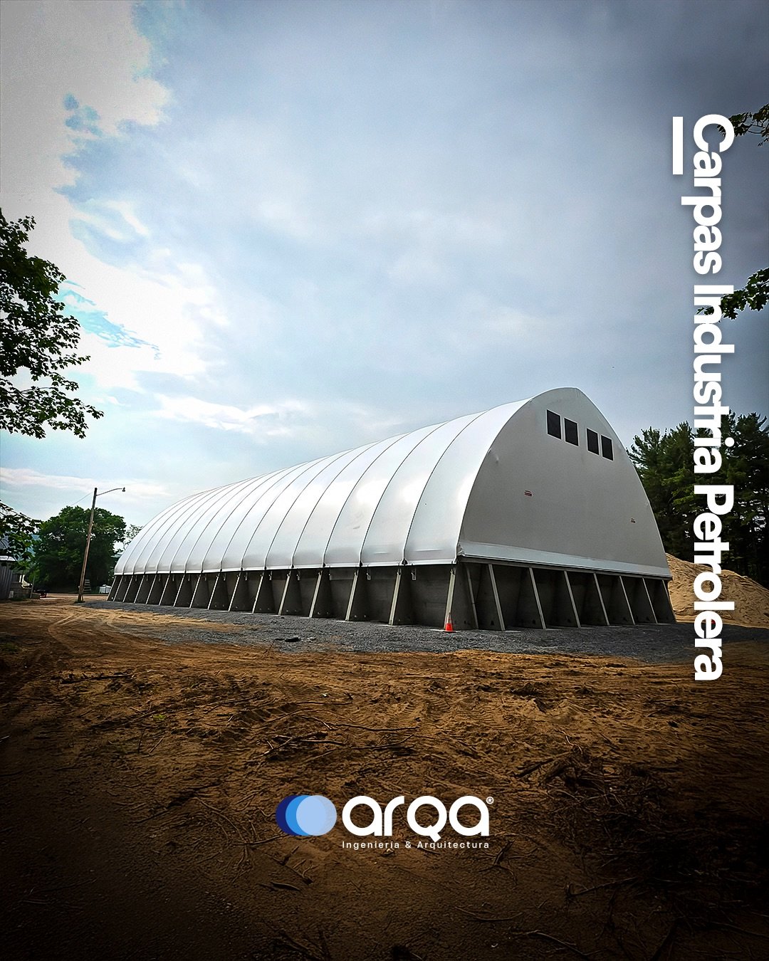 Carpa industrial instalada por ARQA